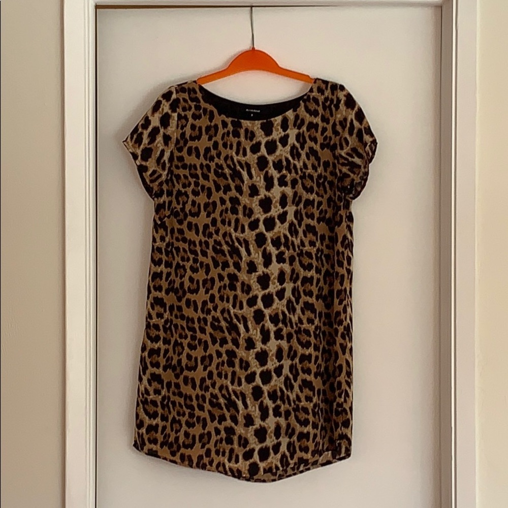 Leopard print mini dress